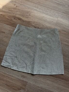 Crystal rhinestone silver skirt